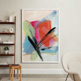 "Weekend Getaway" - Art Print in Tangerine by Monica Janes Fine Art - In a Room