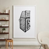 "Camera Illustration" - Art Print in Midnight by Nicole Winn - In a Room