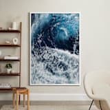 "Rolling Out II" - Art Print in Ultramarine by Carole Crohan - CaroleeXpressions - In a Room