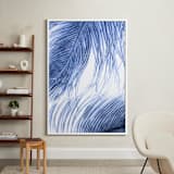 "Fine Feathered I" - Art Print in Midnight Blue by Debra Pruskowski - In a Room