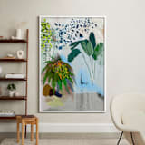 "A Composition of Plants" - Art Print in Blue Safari by Yanni Hui - In a Room