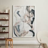 "Southern Cotton Series 4" - Art Print in Pink and Grey by Angela Simeone - In a Room