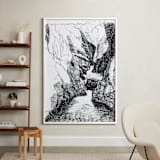 "Memories from Canada - Ravine" - Art Print in Black & White by Kathryn Neale Studio - In a Room