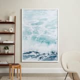 "Storm Swell" - Art Print in stormy turquoise by Kamala Nahas - In a Room
