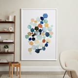 "Hexagon Cluster" - Art Print in Turquoise by Yao Cheng Design - In a Room