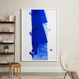 "Fashion-Walk" - Art Print in Deep Bright Blue by ANA GAION - In a Room