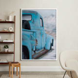 "Blue Solitude" - Art Print in Cyan Blue by Laura Morris - In a Room