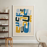 "Ocean Day" - Art Print in Ocean Blue by Beth Vassalo - In a Room