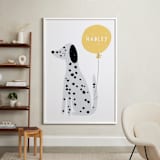 "Dalmatian" - Personalized Art Print in Lemon by Angela Thompson - In a Room