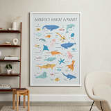 "Sea life alphabet" - Personalized Art Print in Sea foam by Creo Study - In a Room
