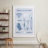 "Kitchenware" - Personalized Art Print in Slate by Dawn Pope - In a Room