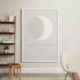 "Sweet Dreams Moon" - Personalized Art Print in Moondust by Alexandra Cohn - In a Room
