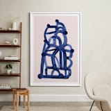 "Cloud Knots" - Art Print in Navy by Carol Barber - In a Room