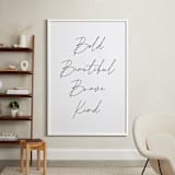"Affirmation" - Art Print in Snow by AK Graphics - In a Room