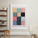 "1, 2 , 3, Oh I See! Count Along Numbers" - Art Print in Rainbow Sorbet by Karyna Amador Design - In a Room