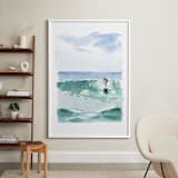 "Hang Five" - Art Print in Pacific Green by Mary Cecelia - In a Room