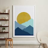 "Mountain Love" - Art Print in Midnight Blue by Sudevi Sen - In a Room