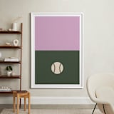 "3 Season Sport | Baseball" - Art Print in Olive by pacifica project - In a Room