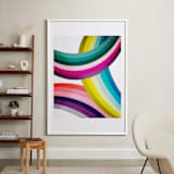 "Rainbow Waves" - Art Print in White by Jen Florentine - In a Room