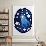 "To the stars and beyond" - Art Print in Prussian Blue by raven erebus - In a Room