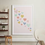 "wave of love" - Art Print in Charming Pink by Kasia Labocki - In a Room