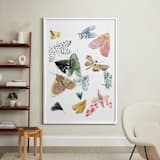 "Moths" - Art Print in Moss Green by Emilie Simpson - In a Room