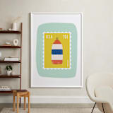 "Oh Buoy" - Art Print in Seafoam by Nadia Hassan - In a Room