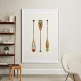 "Let's Get Paddles" - Art Print in Wood by SUWACHI - In a Room
