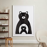 "Mama and Me" - Art Print in Coal by Lehan Veenker - In a Room