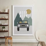 "Beep Beep" - Art Print in Forest by Christie Garcia - In a Room