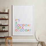 "Good Day Vibes" - Art Print in Candy by Inkblot Design - In a Room