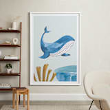 "Ocean Friends I" - Art Print in Whale by Teju Reval - In a Room
