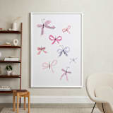 "Butterfly Bows" - Art Print in Lavender by Baumbirdy - In a Room
