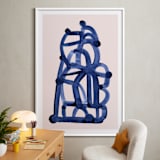 "Cloud Knots" - Art Print in Navy by Carol Barber - In a Room