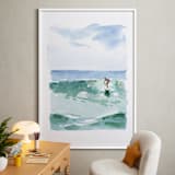 "Hang Five" - Art Print in Pacific Green by Mary Cecelia - In a Room