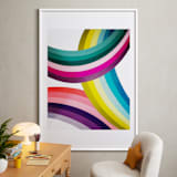 "Rainbow Waves" - Art Print in White by Jen Florentine - In a Room