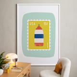"Oh Buoy" - Art Print in Seafoam by Nadia Hassan - In a Room