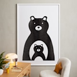 "Mama and Me" - Art Print in Coal by Lehan Veenker - In a Room