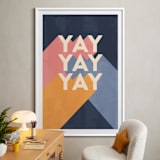 "Overjoyed" - Art Print in Navy by Sophie Owens - In a Room