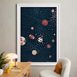 "Sports In Space" - Art Print in Space by Anna Joseph - In a Room
