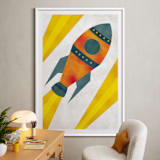 "Space to Explore I" - Art Print in Flare by Heather Schertzer - In a Room