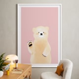 "So Beary Sweet" - Art Print in Bubblegum by Mollie Bohannon - In a Room