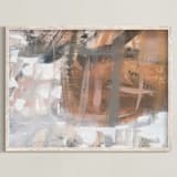 "Neutral Mist and Star Series 2" - Art Print in Neutrals and Earthtones by Angela Simeone - Framed