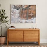 "Neutral Mist and Star Series 2" - Art Print in Neutrals and Earthtones by Angela Simeone - In a Room