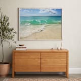 "A Splash of Green" - Art Print in Turquoise Blue by Carole Crohan - CaroleeXpressions - In a Room