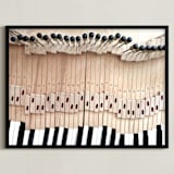 "Key Rehab" - Art Print in Oxblood by Poppy A - Framed