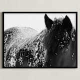 "A Shadow In A Storm" - Art Print in Black and White by Leslie Le Coq - Framed