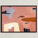 "HEMLOCK & HENNA" - Art Print in salmon by Keren Toledano - Framed