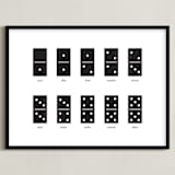 "Counting Dominoes" - Art Print in Classic Black by Snow and Ivy - Framed
