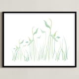 "Whispers" - Art Print in Light green by Katrina Leandro - Framed